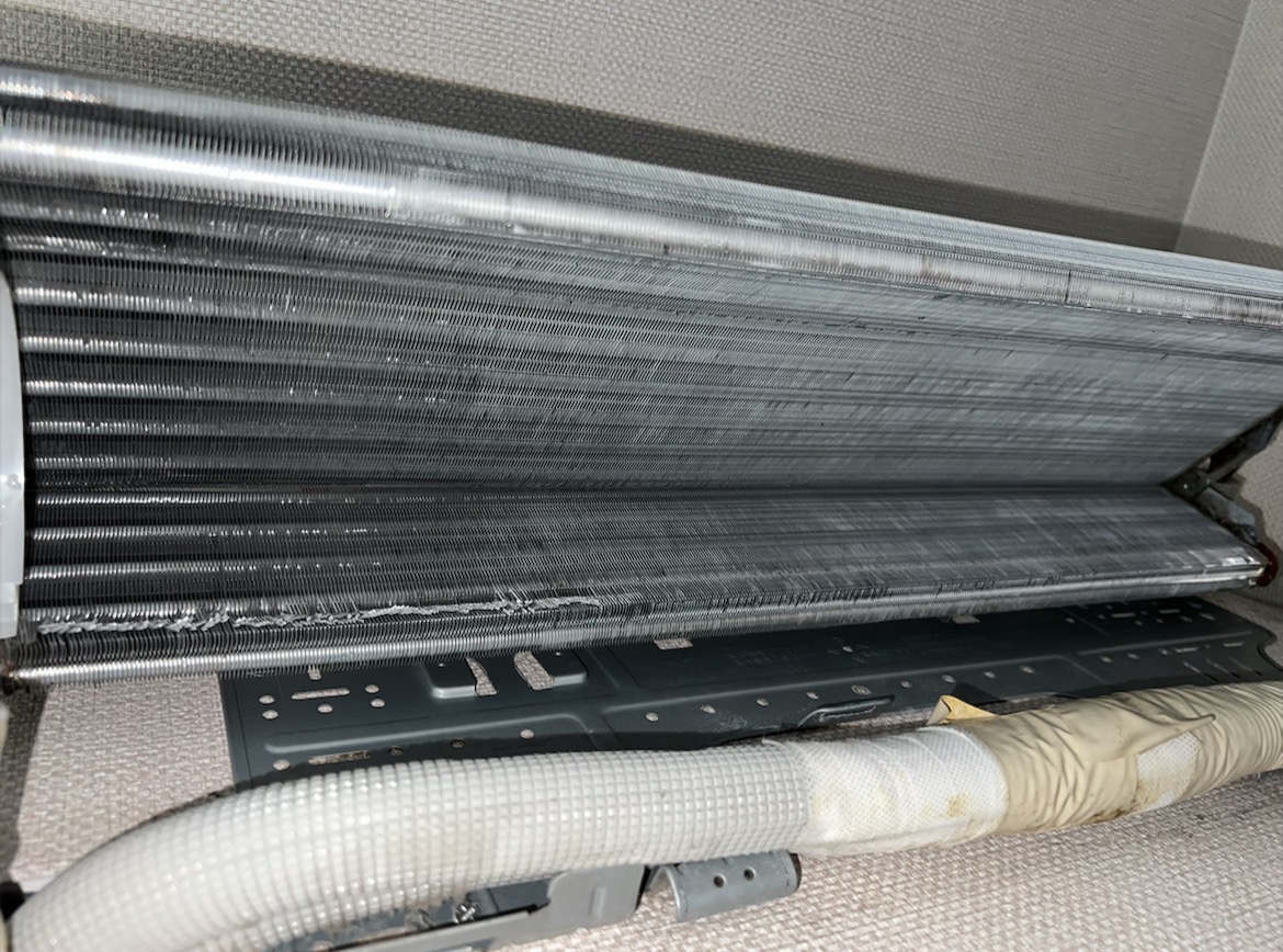 熱交換器の洗浄後の状態