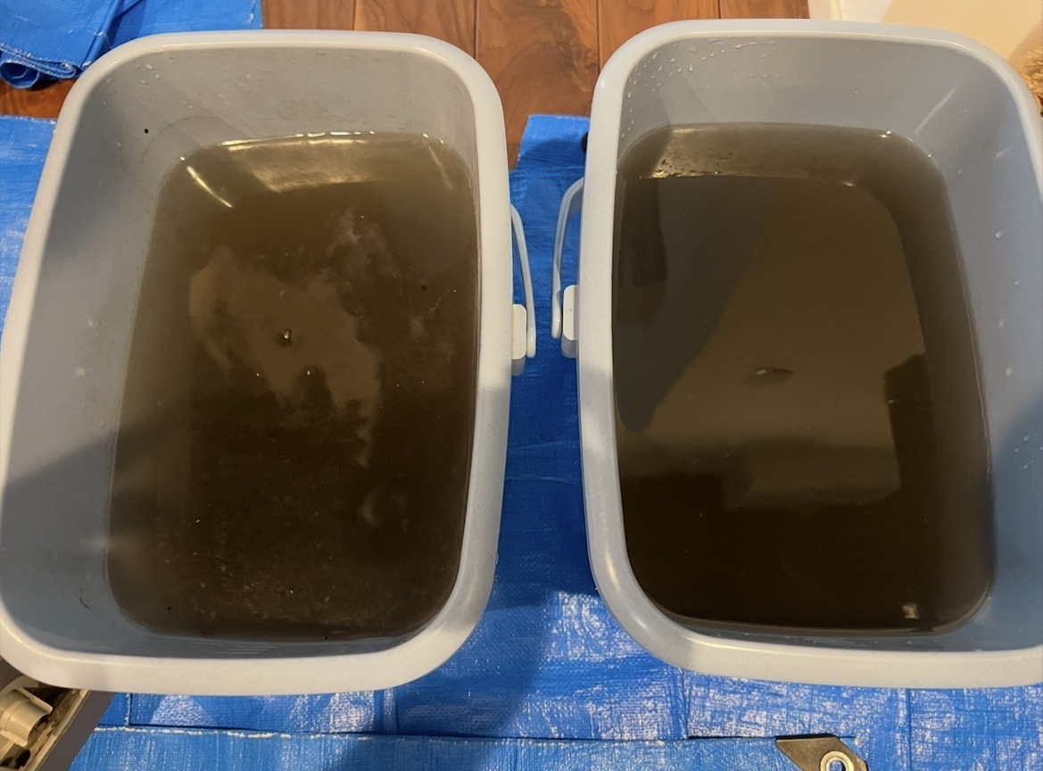 完全分解クリーニングで出た汚水